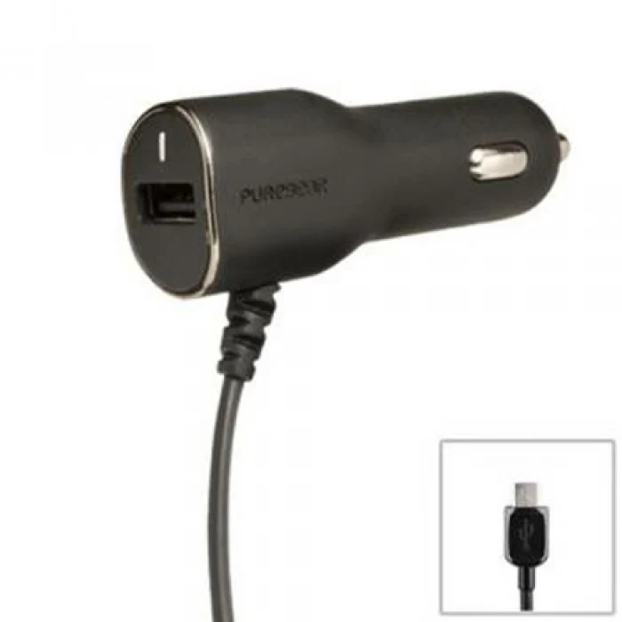Chargeur d'auto Puregear MicroUSB avec port USB