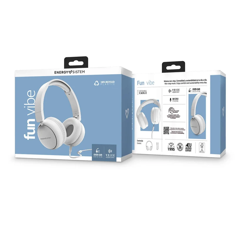 FunVibe - Auriculares con cable y micrófono