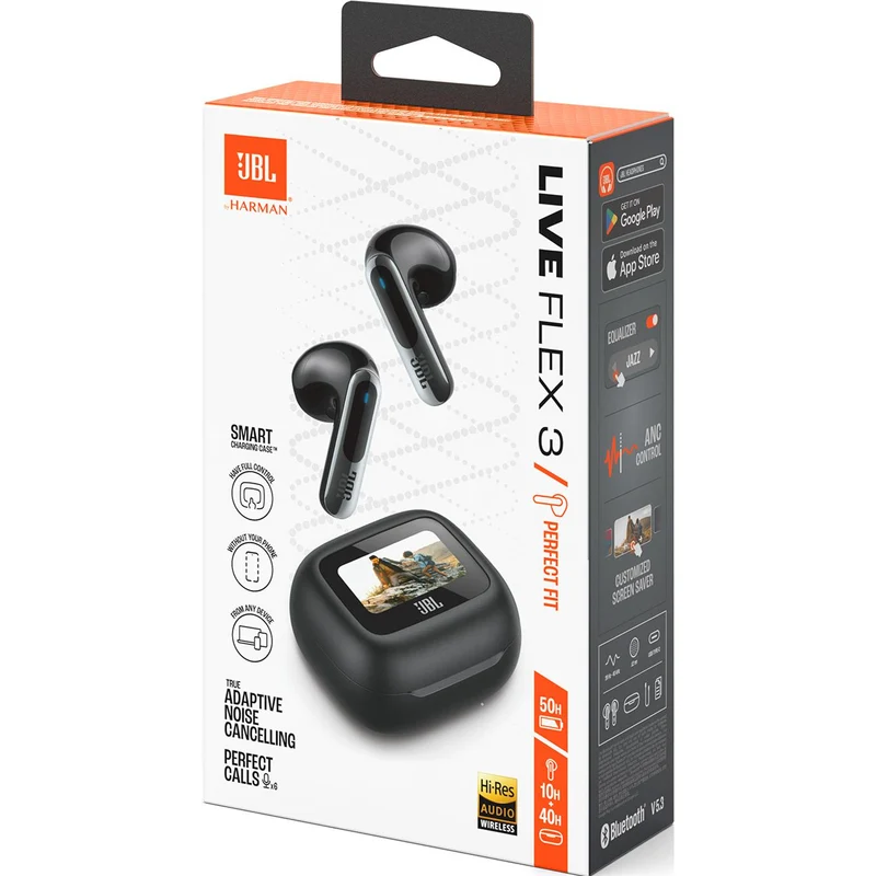 JBL Live Flex 3 Wireless In-Ear Headphones with Microphone LIVEFLEX3BLKAM