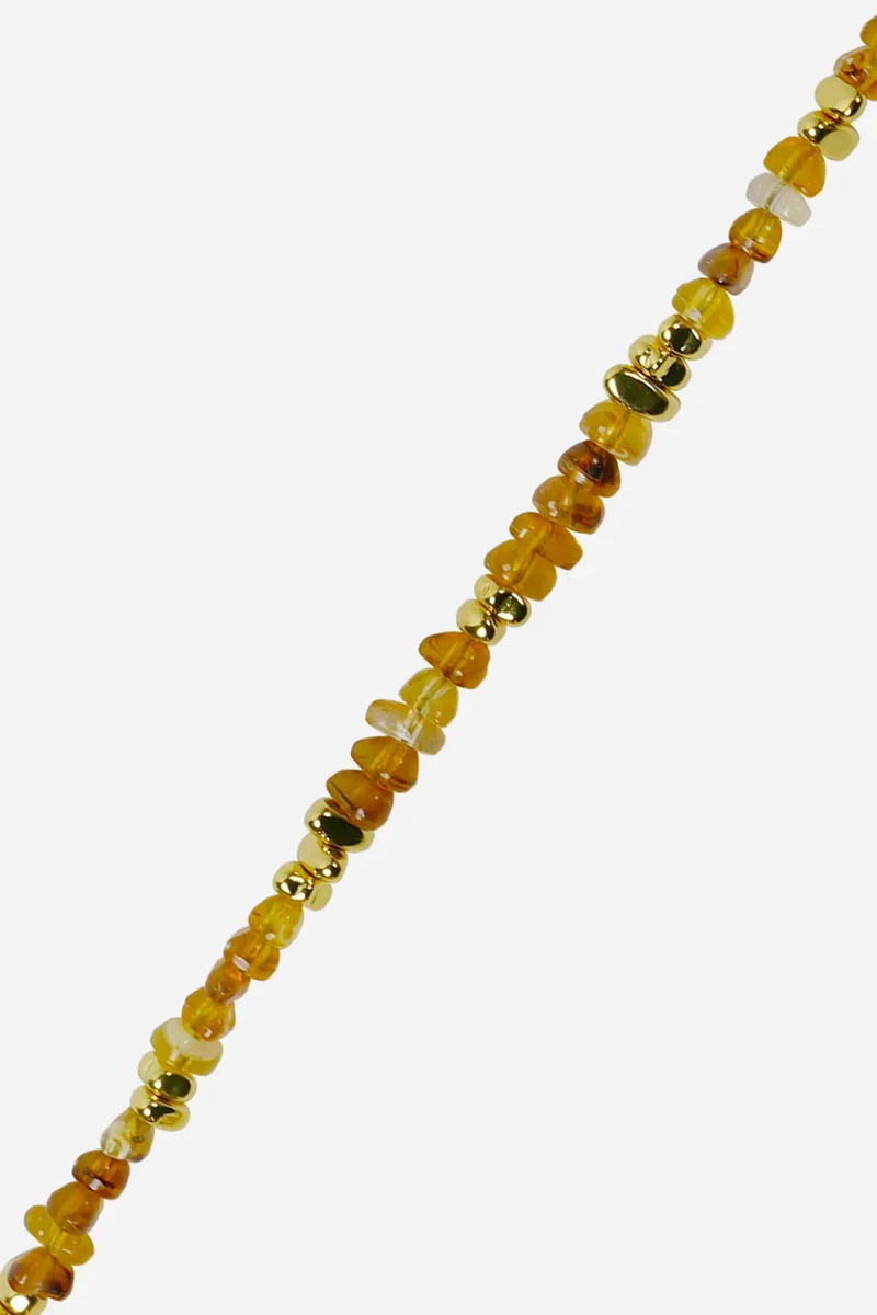 Chaîne de téléphone Liviya - Perles ambre
