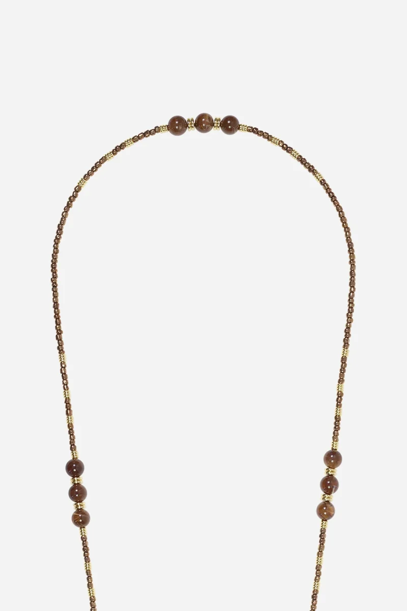 Chaîne de téléphone Iris - Perles bronze
