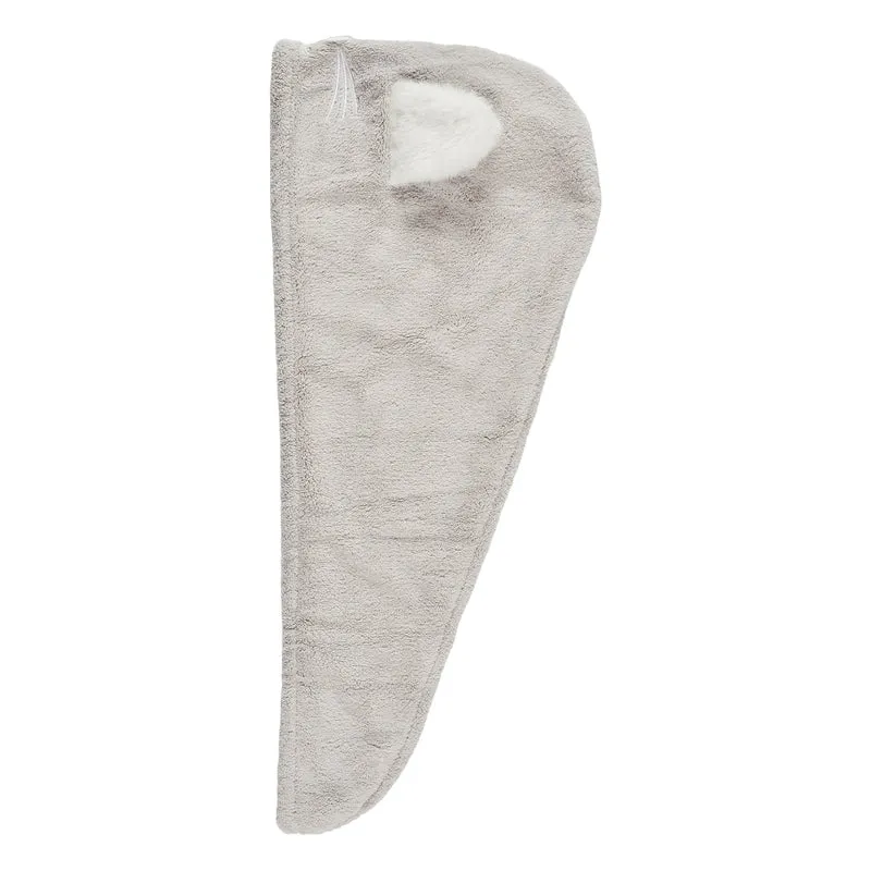 Serviette en microfibre pour cheveux - Gris