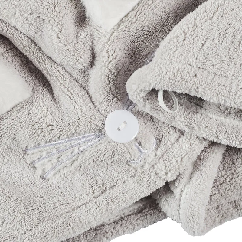 Serviette en microfibre pour cheveux - Gris