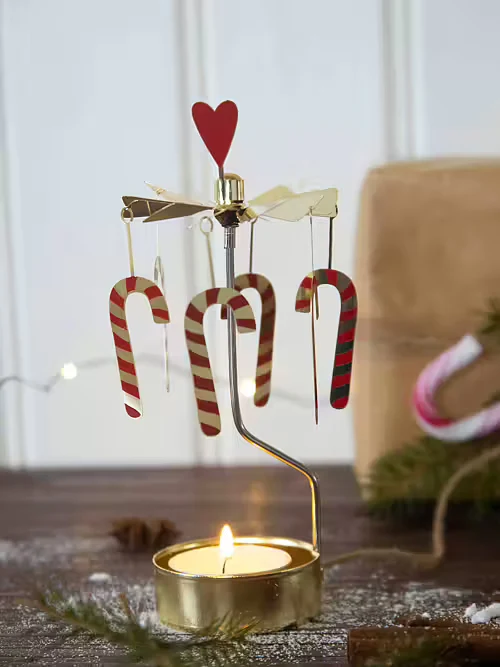 Carrousel bougie Noël - Candy cane