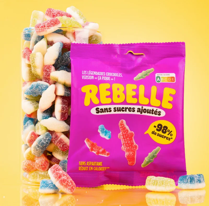 Bonbons crocodiles acidulés sans sucre