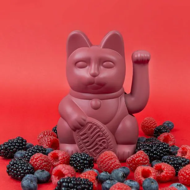 Mini Lucky Cat - Berry red