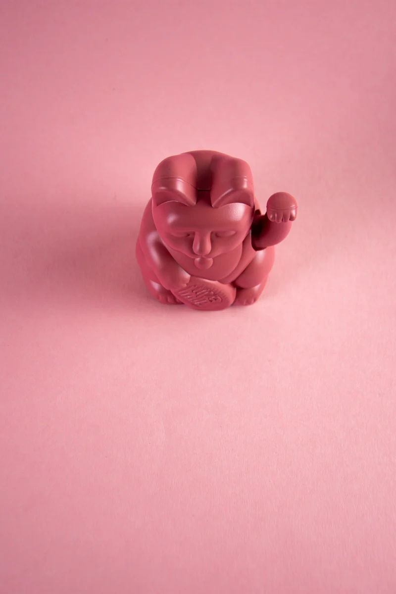 Mini Lucky Cat - Berry red