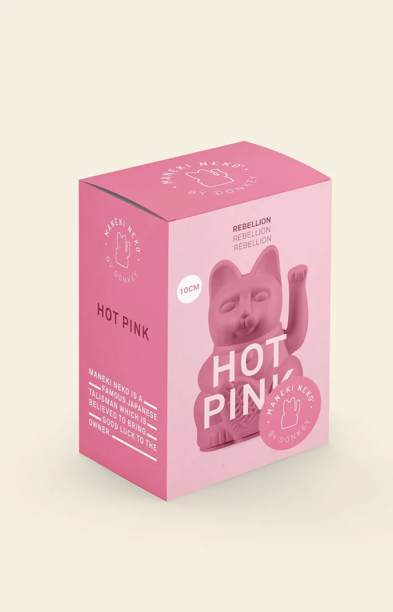 Mini Lucky Cat - Hot pink