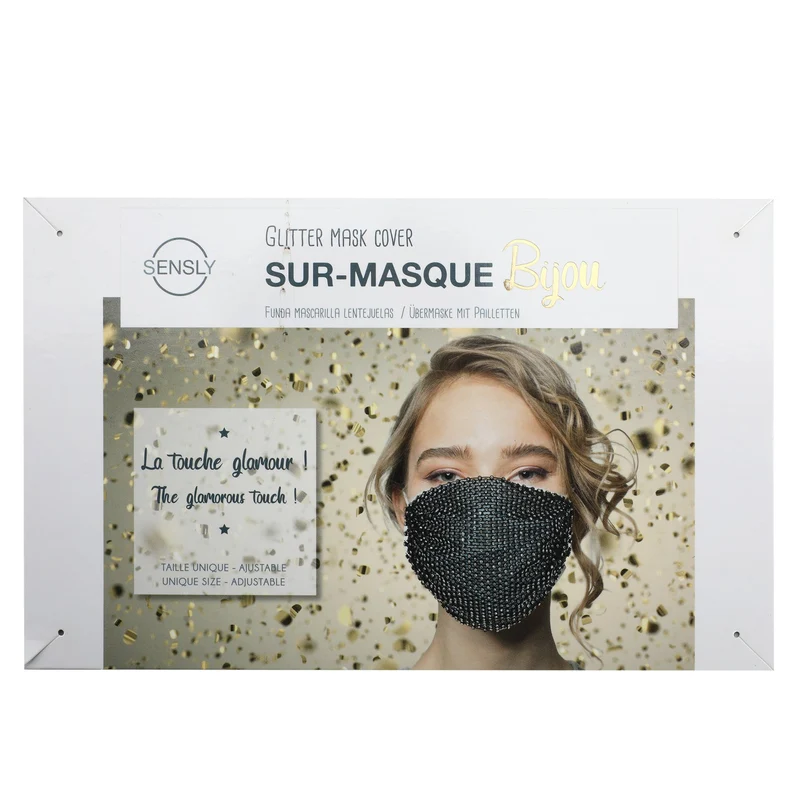 SURMASQUE PAILLETTE ASST BLANC/NOIR/ROSE