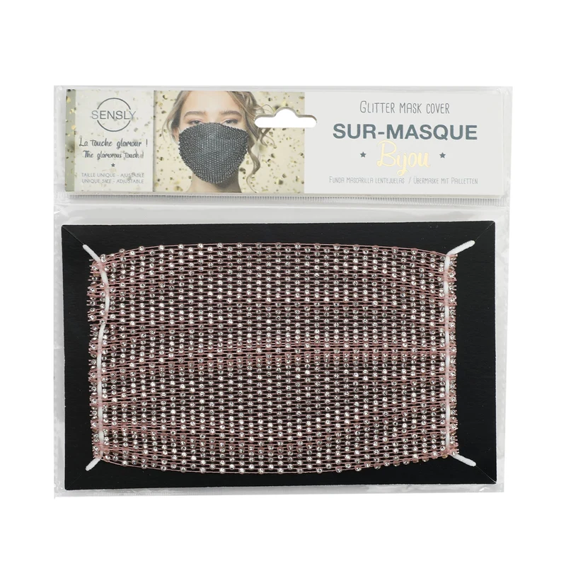 SURMASQUE PAILLETTE ASST BLANC/NOIR/ROSE