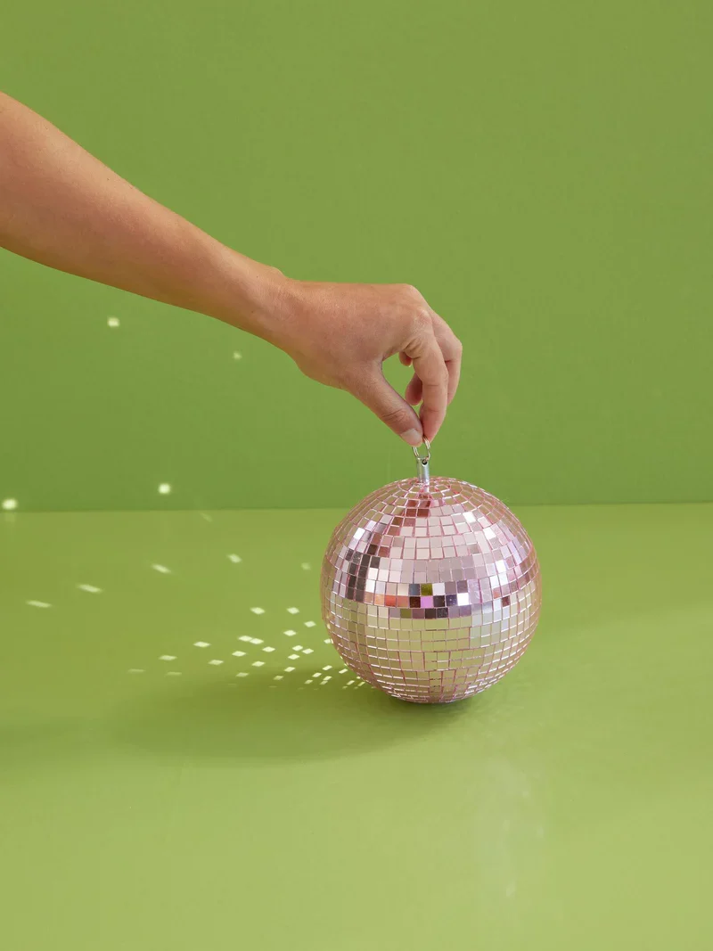 Boule disco M - rose