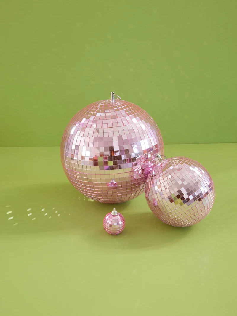 Boule disco M - rose