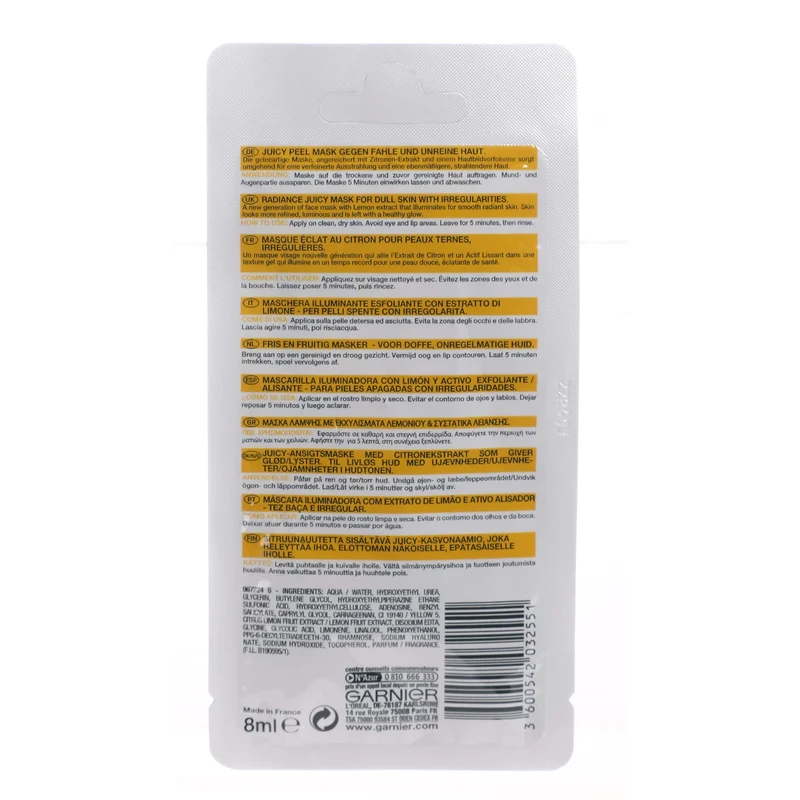 MASQUE ECLAT CITRON ACTIF LISSANT