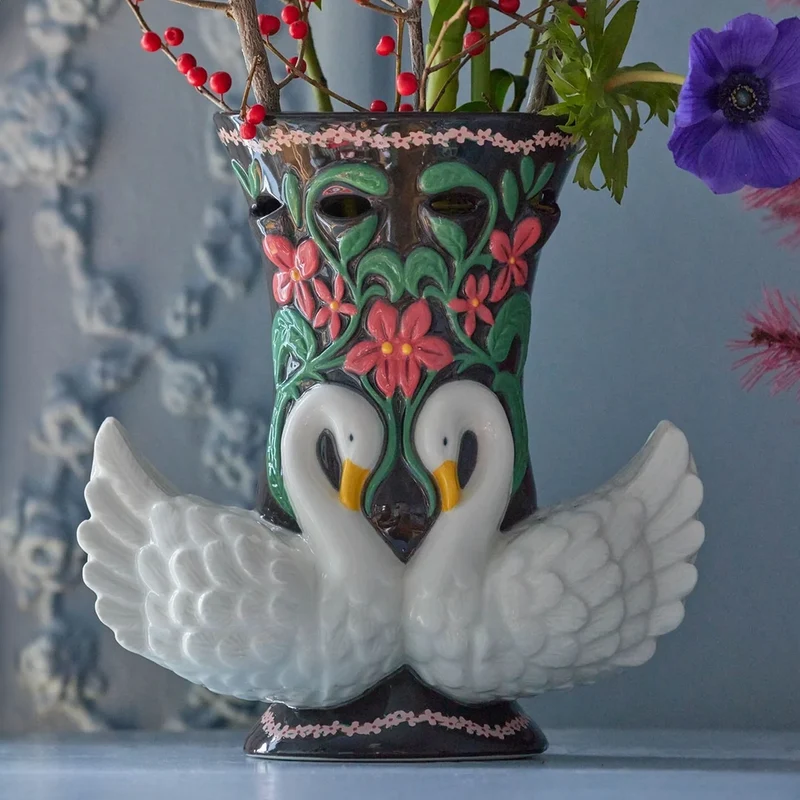 Vase Céramique H.32 cm - Swans