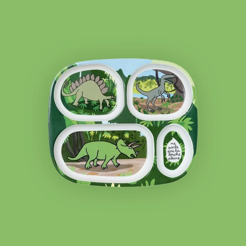 Petit Jour Plateau 4 compartiments - Dinosaures