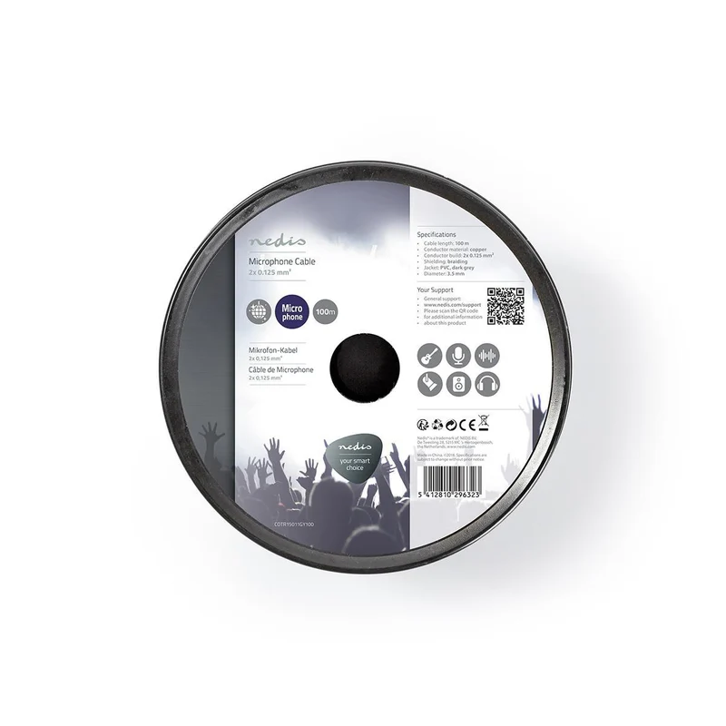 Microfoonkabel 2 x 0.12 mm² - Koper - 100m