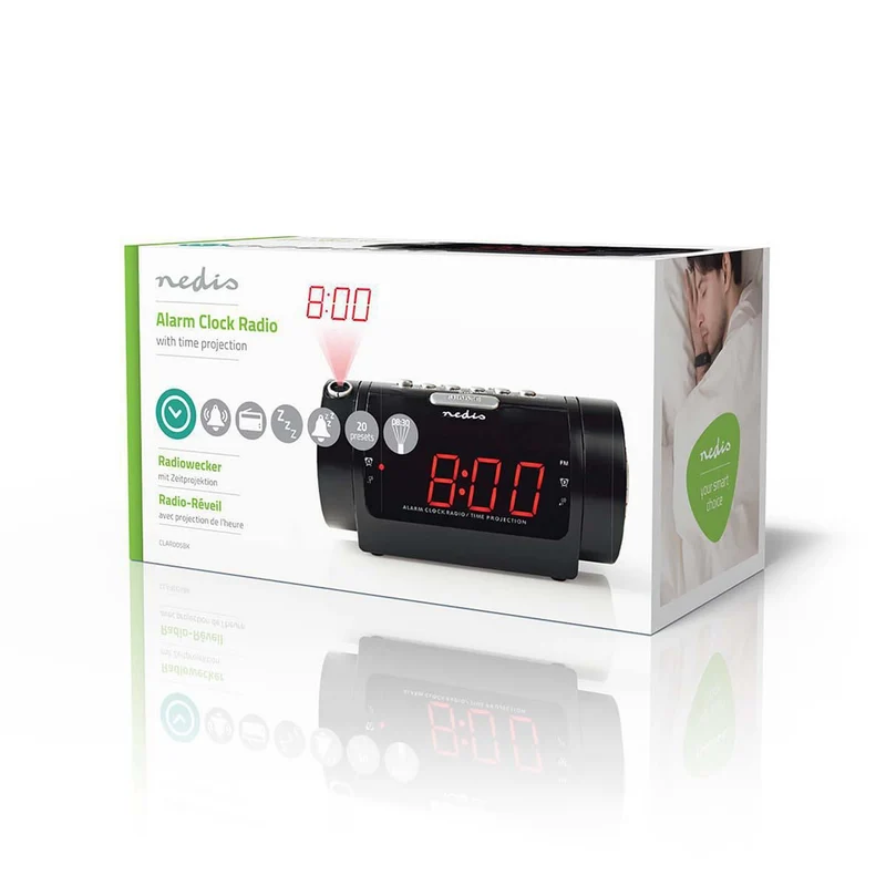 Wekkerradio LED - Tijdprojectie - AM / FM