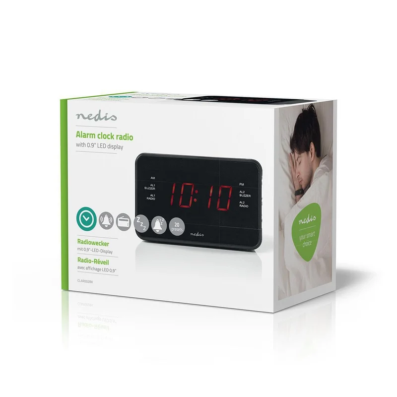Wekkerradio LED - 1x 3.5 mm Audio Input - Tijdprojectie