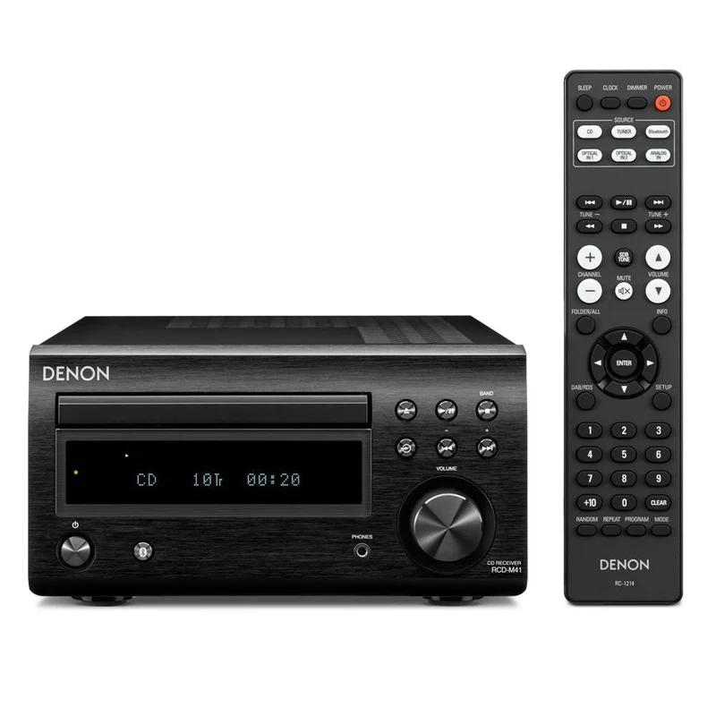 Micro-Chaîne Hi-Fi sans fil - 2 Canaux - Bluetooth, Denon DM-41SBK Noir