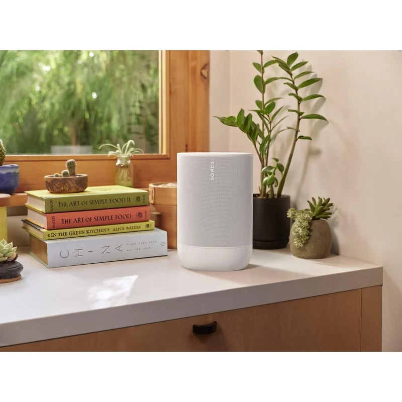 Enceinte sans fil Bluetooth WiFi Smart résistant à l'eau, Sonos Move2 - Blanc