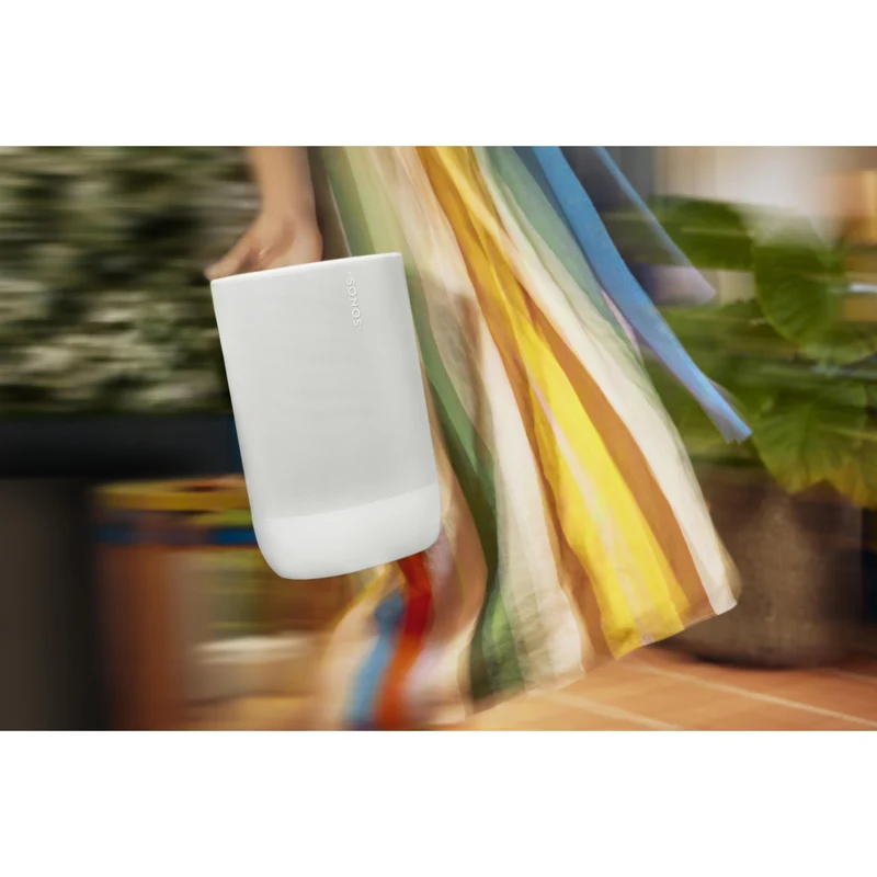 Enceinte sans fil Bluetooth WiFi Smart résistant à l'eau, Sonos Move2 - Blanc