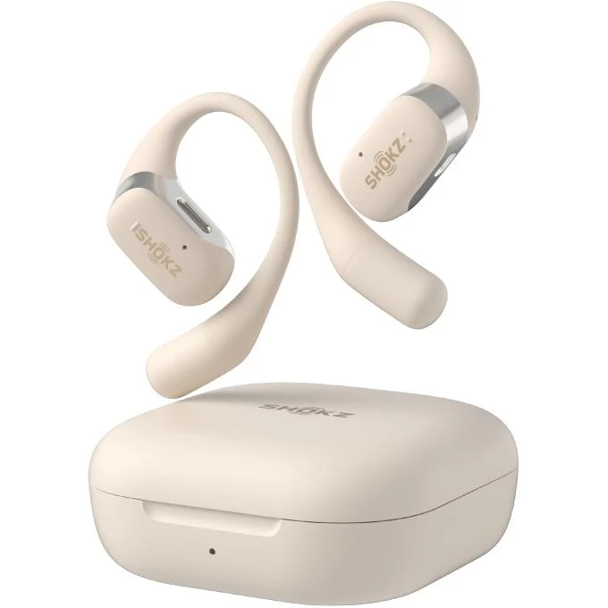 Casque Sport BT à conduction osseuse sans fil OpenFit, Shokz T910 - Beige