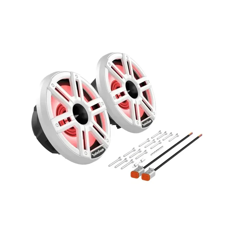 ROCKFORD M2-8H – Haut-parleurs Coaxiaux Marine 8" (20 cm) – 300W RMS – Color Optix™ – IPX6 – Tweeter Horn – Blanc
