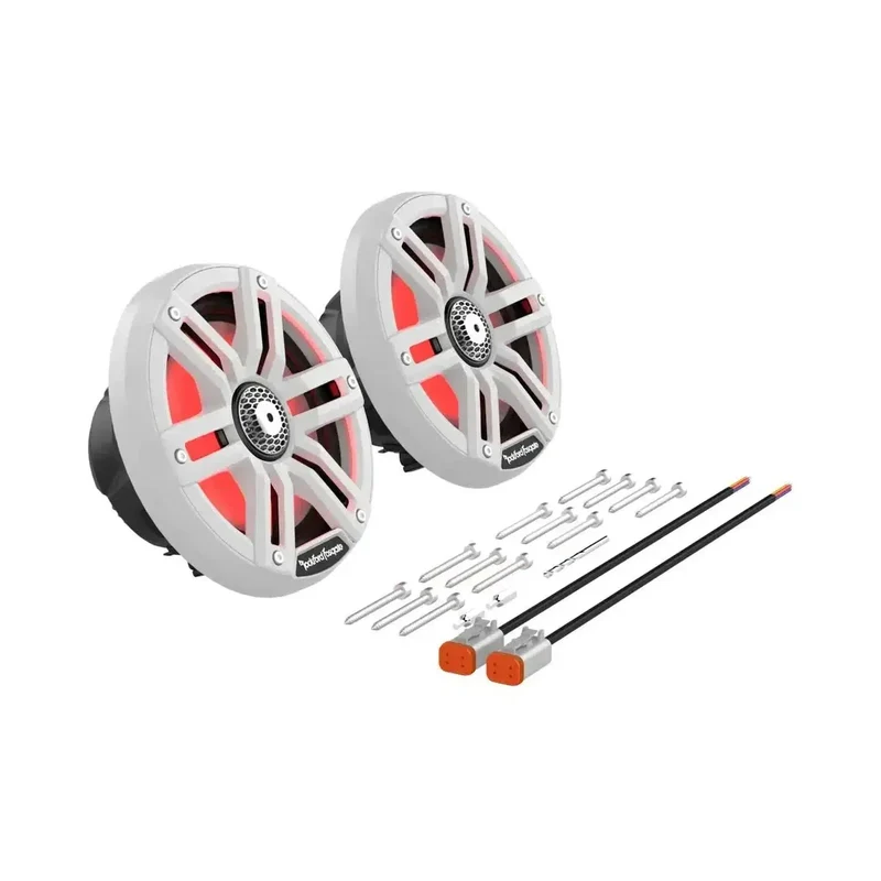 ROCKFORD M2-65 – Haut-parleurs Coaxiaux 2 voies Marine 6.5" (16,5 cm) – 150W RMS – Color Optix™ – IPX6 – Blanc