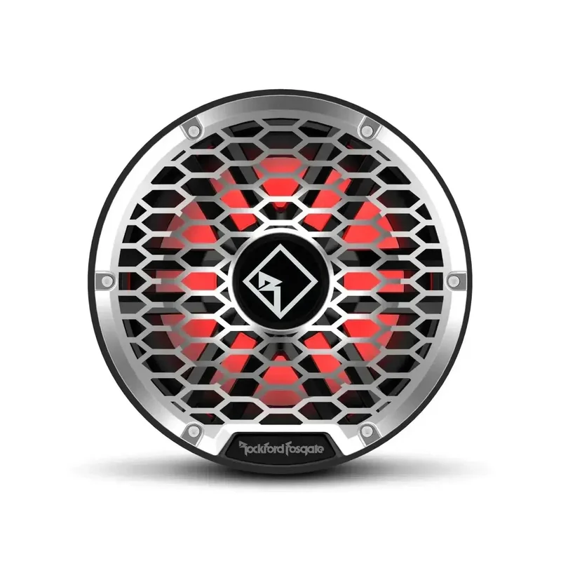 ROCKFORD FOSGATE M2D2-10SB – Subwoofer Marin 10" DVC 2 Ohm avec Éclairage RGB Color Optix™ (Grille Sport Inox)