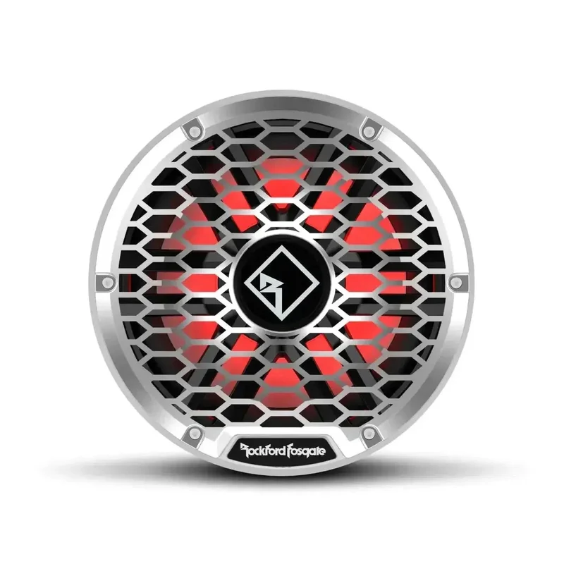 ROCKFORD FOSGATE M2D2-10SB – Subwoofer Marin 10" DVC 2 Ohm avec Éclairage RGB Color Optix™ (Grille Sport Inox)