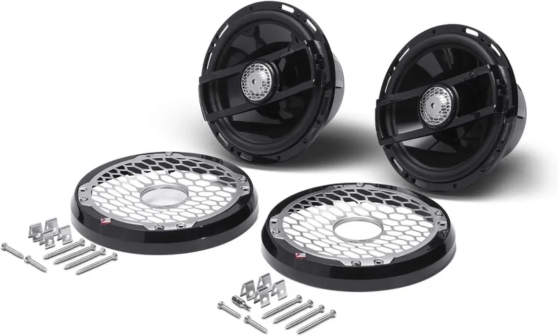 ROCKFORD FOSGATE PM2652B – Haut-parleurs marins coaxiaux 16,5 cm en caisson – 85 W RMS – Noir