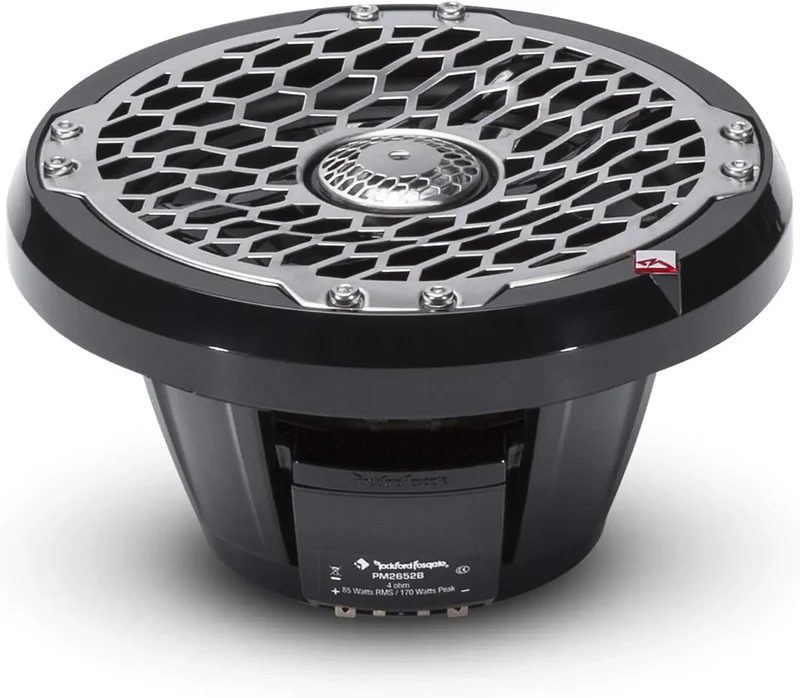 ROCKFORD FOSGATE PM2652B – Haut-parleurs marins coaxiaux 16,5 cm en caisson – 85 W RMS – Noir