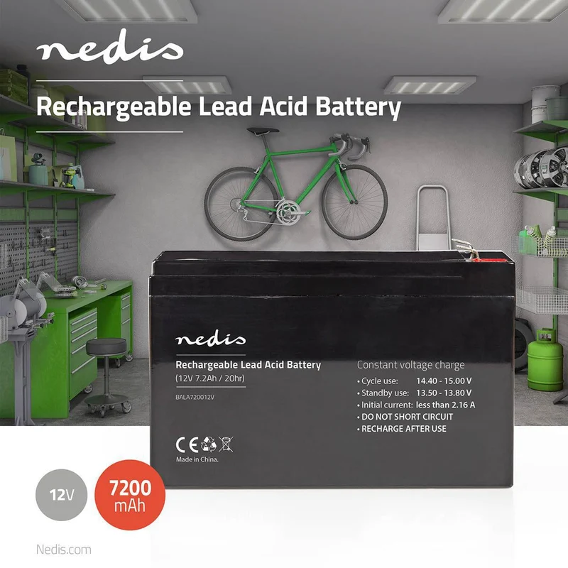 Oplaadbare Loodaccu 12V - 7200 mAh