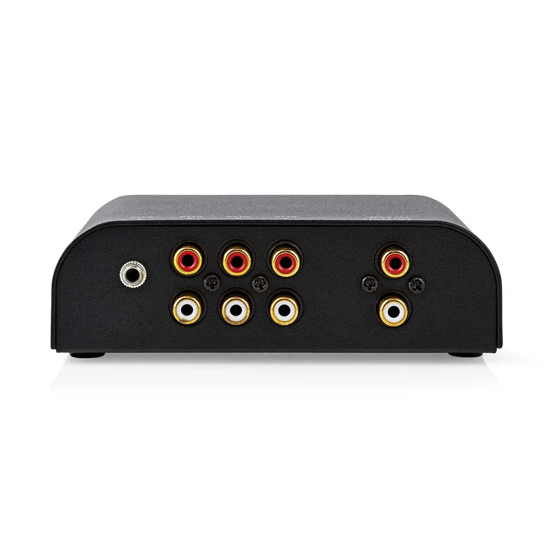 Analoge Audio-Switch 4-Poorts poort(en) - Ingangen audio / video / data: 1x 3.5 mm Audio Input / 3x (2x RCA Female) - Uitgangen audio / video / data: 1x (2x RCA Female)