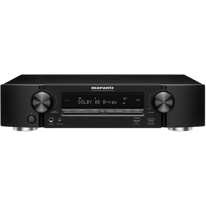 Récepteur AV 5.2 canaux 50W 4K UHD Bluetooth WiFi, Marantz NR1510 - Noir