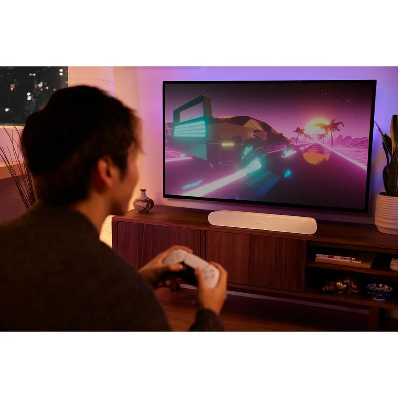 Barre de son compacte et intelligente, Sonos Ray - Blanche,