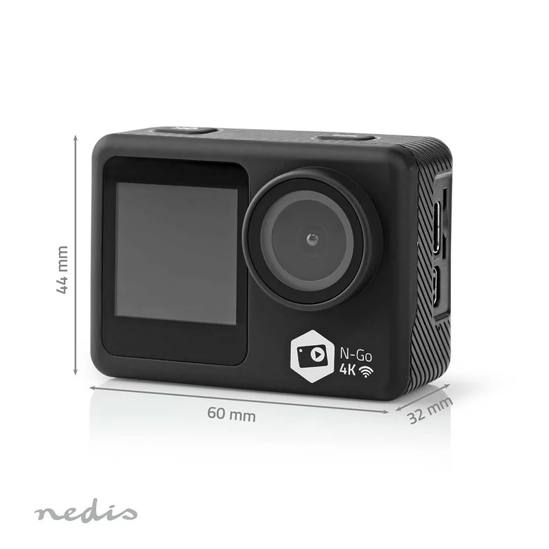 Action Cam Dubbel scherm - 4K@30fps - 16 MPixel