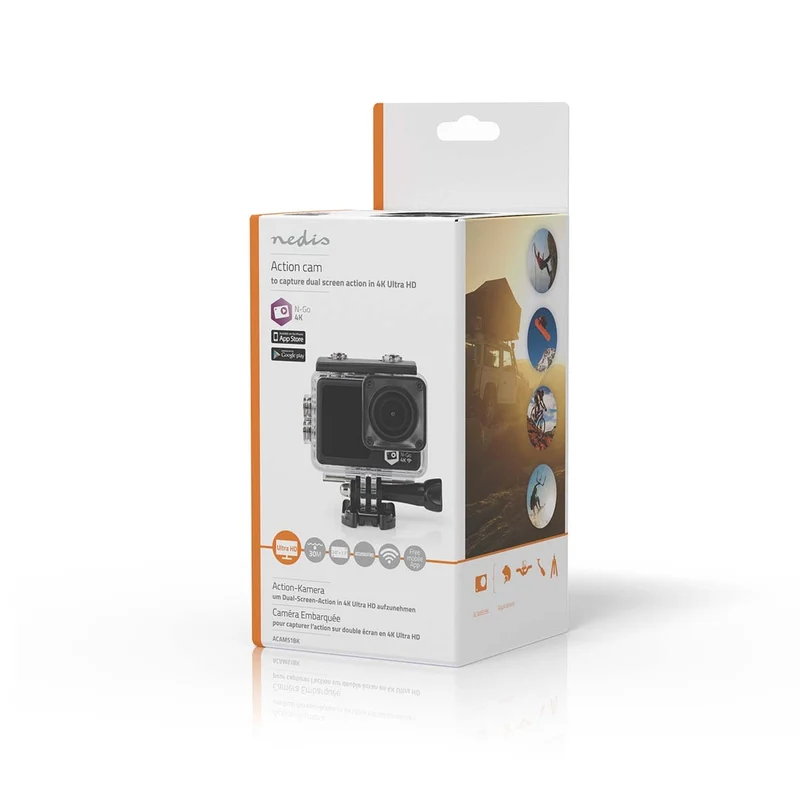 Action Cam Dubbel scherm - 4K@30fps - 16 MPixel