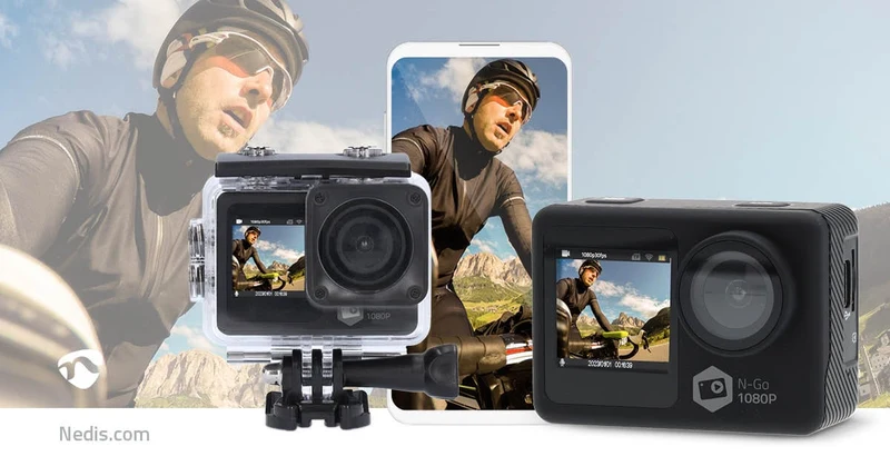 Action Cam Dubbel scherm - 1080p@30fps - 12 MPixel