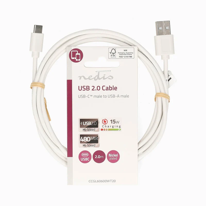 USB-Kabel USB 2.0 - USB-A Male - USB-C™ Male