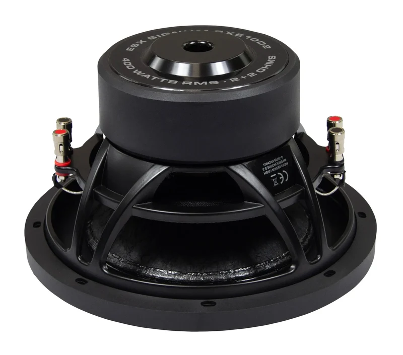ESX SXE108D2 – Subwoofer 25 cm (10") DVC 2x2 Ohms avec Grille de Protection