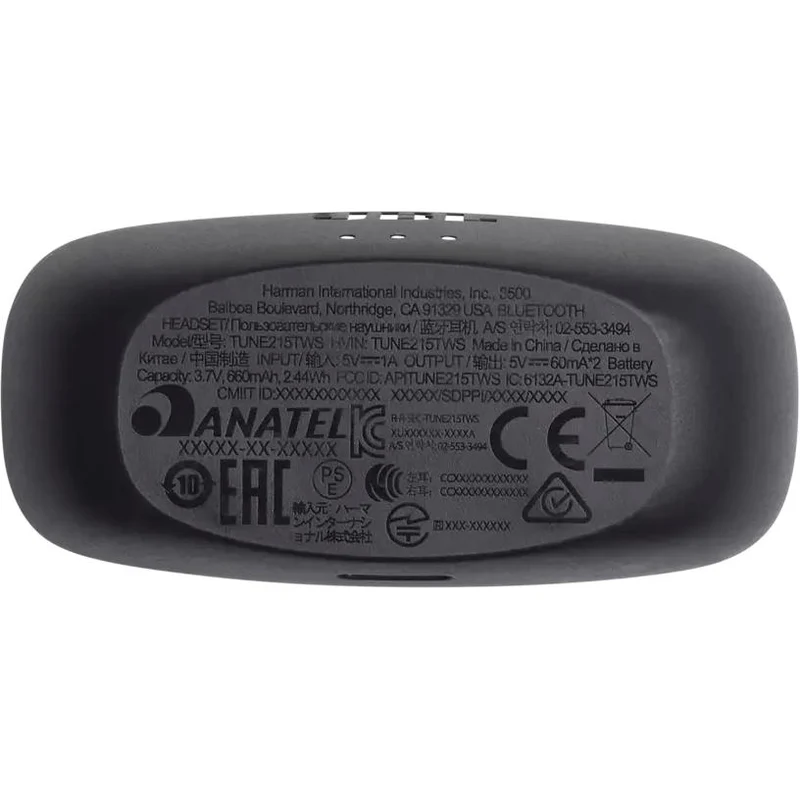 Écouteurs boutons sans fil. JBL Tune 215TWS - Noir