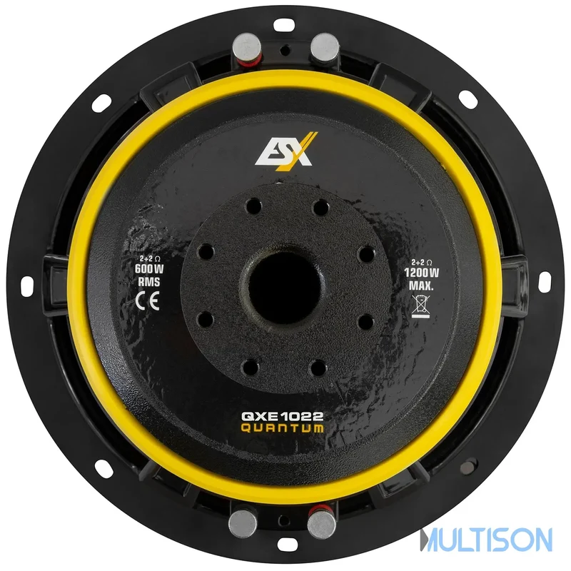 ESX QXE10D2 - Subwoofer Compact 25 cm à Double Bobine Mobile