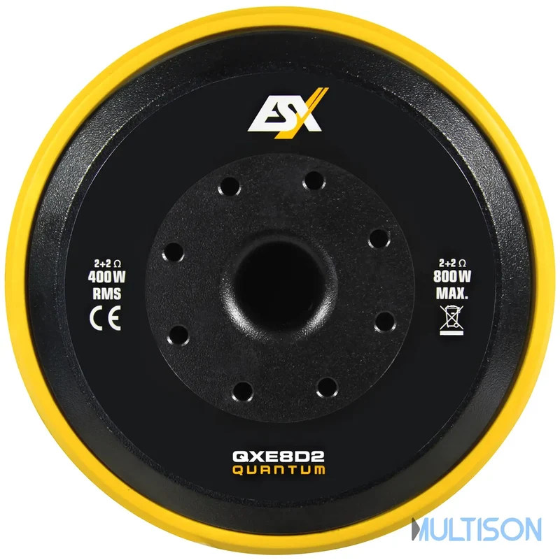 ESX QXE8D2 - Subwoofer Compact 20 cm à Double Bobine Mobile