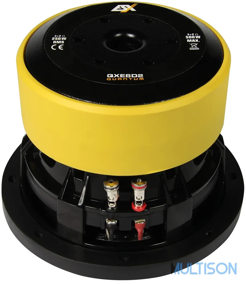ESX QXE6D2 - Subwoofer Compact 16,5 cm à Double Bobine Mobile