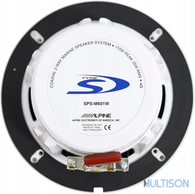 Alpine SPS-M601 - Haut-parleur marin coaxial 16,5 cm à 2 voies