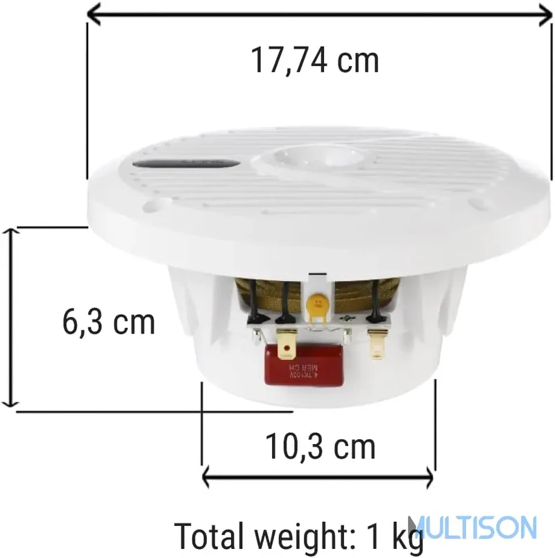 Alpine SPS-M601 - Haut-parleur marin coaxial 16,5 cm à 2 voies