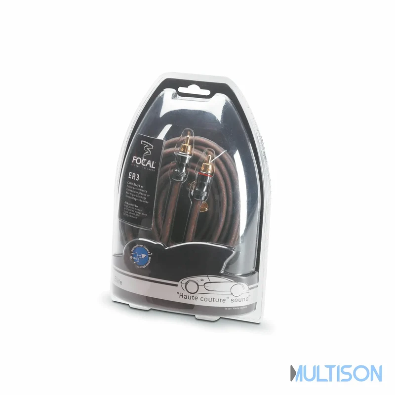 Focal ER3 - Câble RCA stéréo haute performance 3 mètres OFC