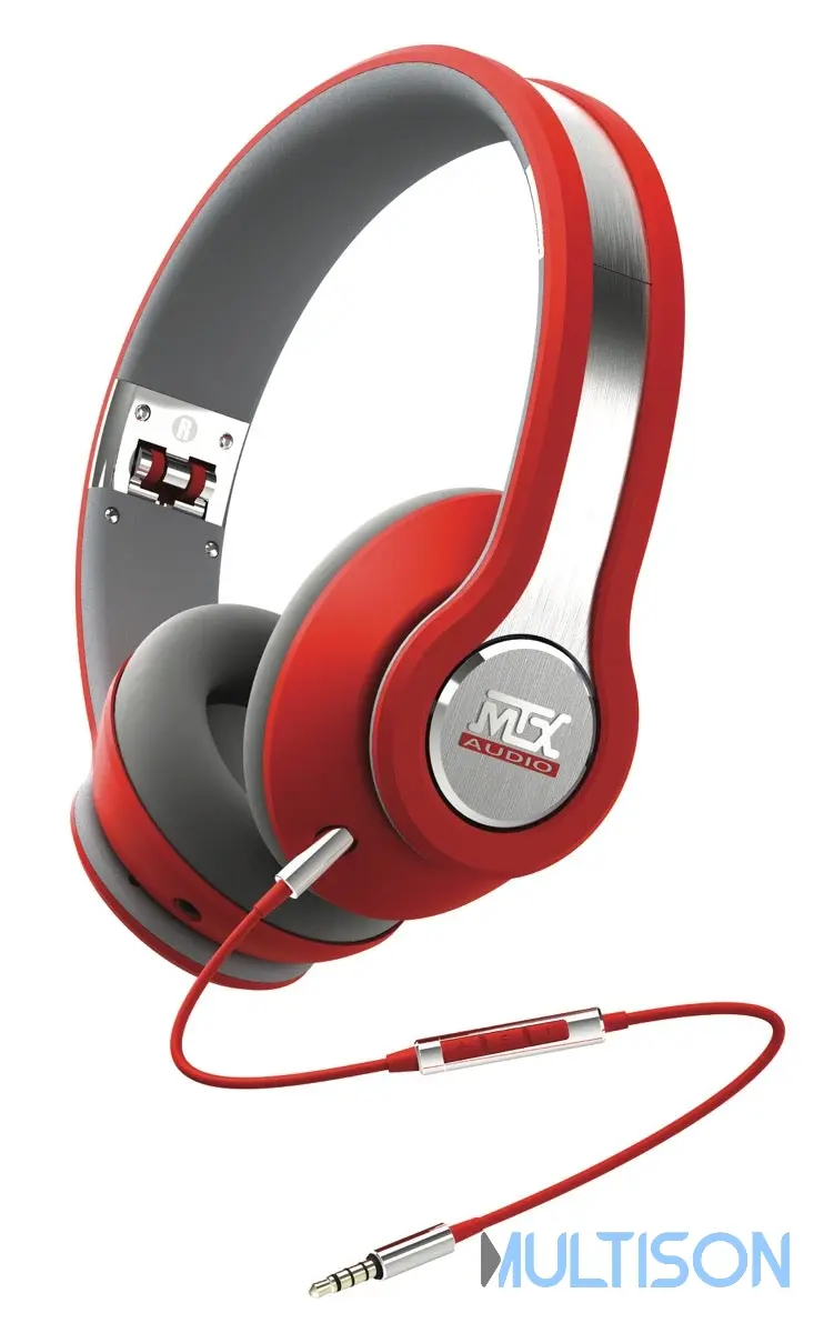MTX iX1 Red - Casque Hi-Fi Circum-Aural Haut-Parleurs Néodymes