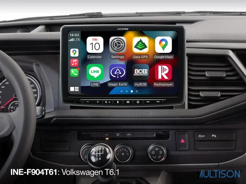 Alpine INE-F904T61 - Autoradio 9 pouces avec Navigation pour Volkswagen T6.1